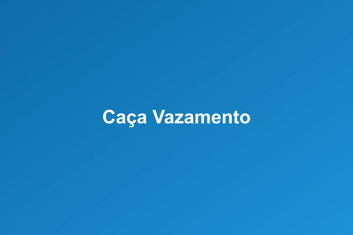 Caça-vazamento de Gás em Belo Horizonte